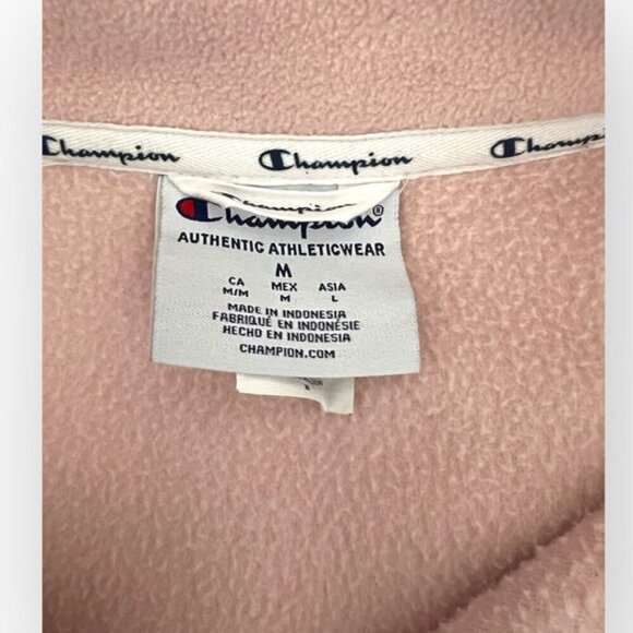 Champion Cream and Pink Cowl Neck Sweater Plush Oversized Fit - Picture 8 of 8